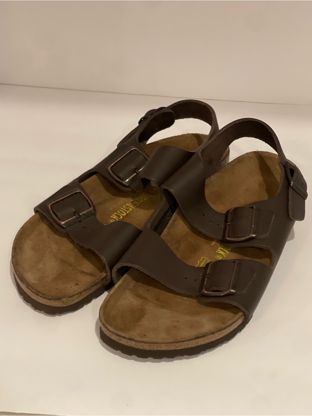 Birkenstock Men’s Dark Brown Adjustable Double-Strap Sandals
